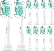 Ofashu Toothbrush Replacement Heads Compatible with Philips Sonicare DiamondClean Protectiveclean C1 C2 W G2 Hx6250 Hx9024 Hx6064 2 Series 4100 5100 6100, White, 10 Sonic Electric Brush Head