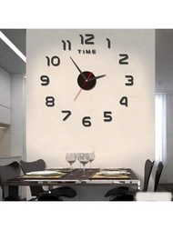 1入diy牆貼時鐘,混合數字電池驅動的時鐘裝飾品,適用於家居客廳臥室(不含電池)