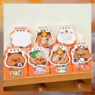 MUMUSLAND MINI CALENDAR 2026 DESK CALENDAR/ CAPYBARA DESK/ 6.5 x 7.5 CALENDAR/ KAPIBARA HL-KA009