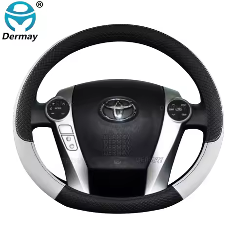 for Toyota Prius 30 20 Prius V Prius C Prius Prime Car Steering Wheel Cover PU Leather Non-slip Auto