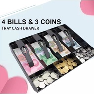 Cash Drawer Register Insert Tray Replacement 4 Bills 3 Coins/5 Bills 4 Coins