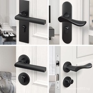 [FREE SHIPPING]New Door Lock Indoor Home Bedroom Door Lock Bedroom Black Door Handle Mute Split Lock Magnetic Lock