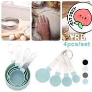 YRBWDYZDH 4 Pcs/Set Measuring Spoon Cooking Measuring Tools With Scale Kitchen Gadgets