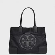 Tory burch 雙T-LOGO尼龍肩背包-黑