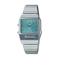 Casio Vintage Style Analog-Digital Dual Time Stainless Steel Band Watch AQ800EC-2A AQ-800EC-2A