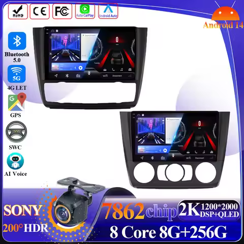 Android Car Radio For BMW 1 Series E81 E82 E87 E88 2004 -2011 Wireless Carplay Multimedia Player GPS