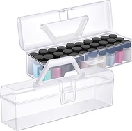 MotiMind 2 Pcs Acrylic Paint Organizer Mica Powder Storage Case Pigment Powder Organizer for 0. 35 O