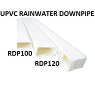 UPVC RDP Rectangular Roof Drainage Pipe RDP100 RDP120 accessories Connector Rainwater Down Pipe Paip