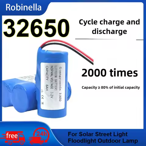 32650 3.2V LiFePO4 Battery Lithium Iron Phosphate Cell For Solar Street Light Floodlight Outdoor Lam