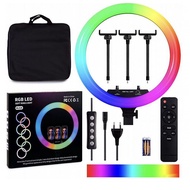 สินค้าขายดี ชุดไฟไลฟ์สด RGB LED SOFT RING LIGHT รุ่นMJ14 / MJ18 ชุดไฟปรับเปลี่ยนสีได้ ขนาด32ซม+45ซม.