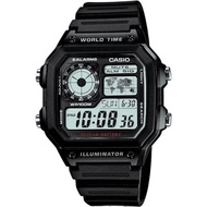 [Creationwatches] Casio Youth Illuminator World Time Alarm AE-1200WH-1AV AE1200WH-1AV Men's Watch