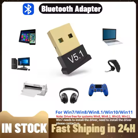 USB Bluetooth Adapter Transmitter Bluetooth 5.1 Receiver Audio Bluetooth Dongle Wireless USB Adapter