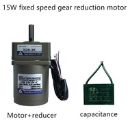 3IK15GN-C + 3GN เกียร์220V15W มอเตอร์ลดเกียร์ความเร็วคงที่เฟสเดียว