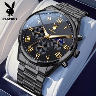 PLAYBOY Jam Tangan Lelaki Original Waterproof Chronograph Quartz Watch Men Roman Numerals 3091