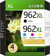 962XL 962 Ink for HP 962XL Ink Cartridges Combo Pack Compatible for HP Ink 962xl Black and 962 Color