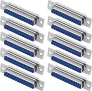 eMagTech 10pcs 25 Pin D-Sub Male Female DB25 Double Row D Type Solder Wire Connector Breakout for PC
