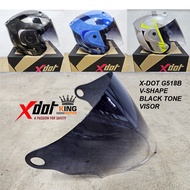 XDOT G518B V-SHAPE BLACK TONE VISOR