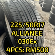 225/50R17 ALLIANCE TYRE, Second Hand Tyre | Tayar Terpakai | 80% Tread