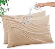 Gogreen Bamboo Rayon Waterproof Pillow Protector, Breathable Pillow Cover, Cooling Pillow Case Prote