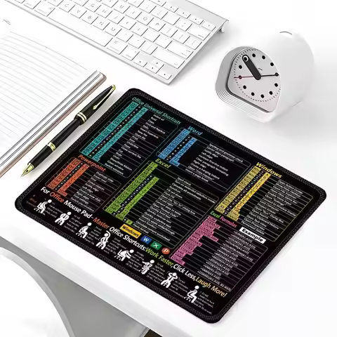Mouse Pad with Excel Word Windows Shortcuts Portable Excel Cheat Sheet Small Mouse Pad for Productiv