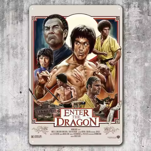Enter The Dragon Movie Metal Poster - Collectable Tin Sign -