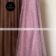 SALE!! KAIN BROKAT TILE AKAR MUTIARA LOTUS NEW SERIES WARNA UNGU LILAC