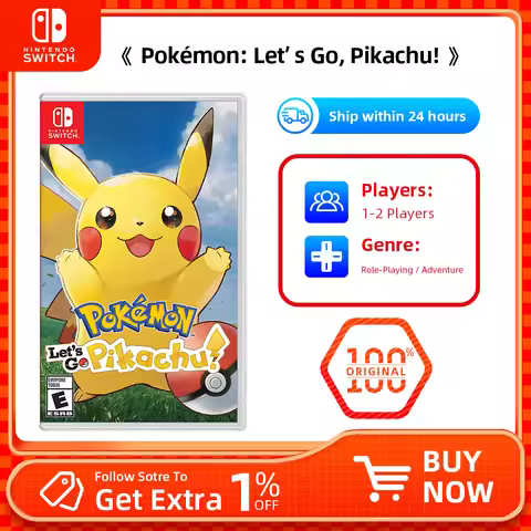 Nintendo Switch- Pokemon Let s Go  Pikachu -Game Deals Games Cartridge Physical Card for Switch OLED