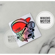 Punk children's stickers, edm hologram motorcycle hats