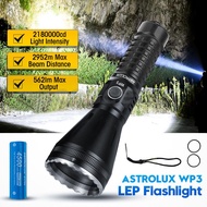 ASTROLUX WP3 LEP Flashlight Long Range Super Bright IPX6 21700 AdapterRechargeable Lamp Searching Torch Outdoor Lighting