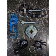 Shimano Groupset 6 7 8 9 Speed Altus M370 Alivio M4000 Thread Freewheel with Crankset Single Box Ori