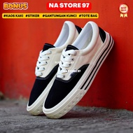 SEPATU AKNA MAHARANI Aerostreet 36-45 Comfy Putih - Sepatu Slip On Slop Casual Sneaker Pria Wanita S