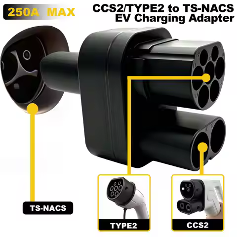CCS2 to Tesla EV Charging Adapter, AC&DC Combo Converter, Fits Tesla Model 3/X/Y, CCS2 Type2 EV Char