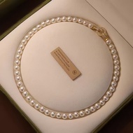 Nini Shi Family Pearl Necklace Womens Luxury Design High-End Choker New 2025 Trendy Accessory Glass