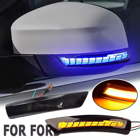 Dynamic Turn Signal Light LED Side Rearview Mirror Sequential Indicator Blinker Lamp For Ford Focus 