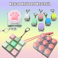 9 Keyboard Key Toy Decompression Button Keychain Mechanical Keyboard Keycap Key Chain Holder