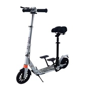 Kick Scooter with Foot Ride Pedal for Ages 6+,Kid, Teens &amp; Adults. Max Load 240 LBS. Foldable, Lightweight, 8IN Big Wheels for Kids, Teen and Adults, 3 Adjustable Levels