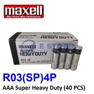 40PCS GENUINE Maxell AAA Super Heavy Duty Battery - R03(SP)4P