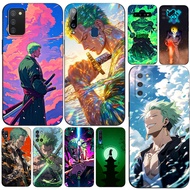 Case For Samsung Galaxy A8 A6 PLUS A9 2018 Back Cover Soft Silicon Phone black tpu Luffy Zoro