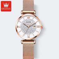 歐利時滿天星女士手錶(網帶玫瑰金鑽面女）#S057029041