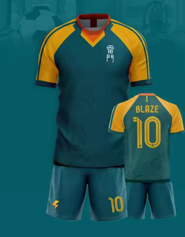 Anime Inazuma Eleven Kaio Football T-Shirts Shorts Set 3D Blaze Print Jersey Suit Summer Men/Women Y