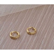 18K Saudi Gold LOOPS EARRING ️ PAWNABLE &
