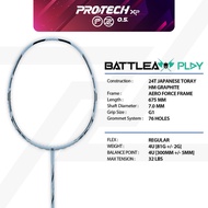 PROTECH Badminton Racket - "Battleax Play"Blue (4UG1) (MAX32LBS) (FREE String + Grip + Bag)