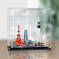 [Transparent Display Box] Acrylic Display Box Suitable for Lego 21051 Tokyo Skyline Figure Model Sto