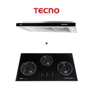 Tecno High Suction Hood TH979-3M + T333TGSV / T3388TGSV Glass Hob Package