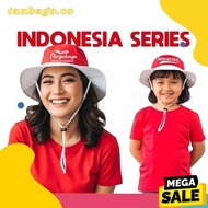 MERAH Indonesian Red and White Hats, Independence Theme Hats for Adults and Children, August 17, 202