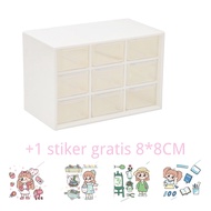 9 Laci Mini Rak Mini Kotak Aksesoris Kotak Laci Mini Container rak kecil aesthetic Laci Kecil dengan