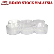 7x7x3.5cm Plastic Beading Box Container Transparent Round 6pcs/pck
