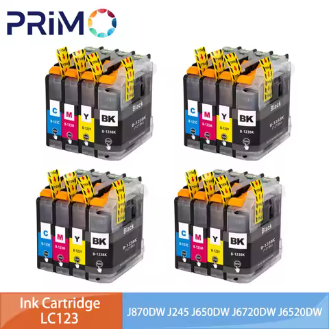 LC123 LC-123 LC 123 LC121 Ink Cartridge Compatible for Brother MFC J4410DW J4510DW J4610DW J4710DW J