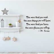 Inspirational Quotes Wall Sticker Read Books Motivational Quotes Wall Decor Phrase Vinyl Decal Libra