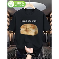 Bred Sheeran Meme Print T-Shirt | Casual Short Sleeve Crew Neck Tee for Men & Women, All-Season Comf